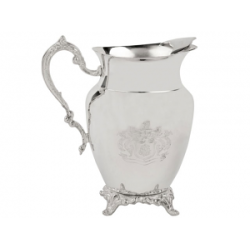 Stunning Silver Etched Water Pitcher