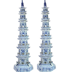 Stunning Blue and White Grand Pagoda