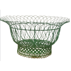 Beautiful dark green large French wire basket