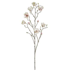 Fabulous lifelike 45" magnolia pk/crm flower and branches (set of 6 stems)