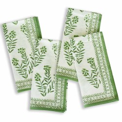 Beautiful Green leaf napkins (set of 4)