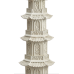 Stunning tall elegant 32.5" ant.beige pagoda 