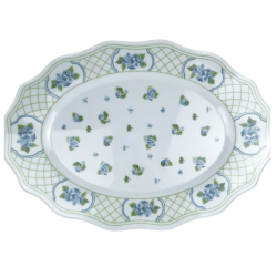 Beautiful Hydrangea Garden large serving platter (green)