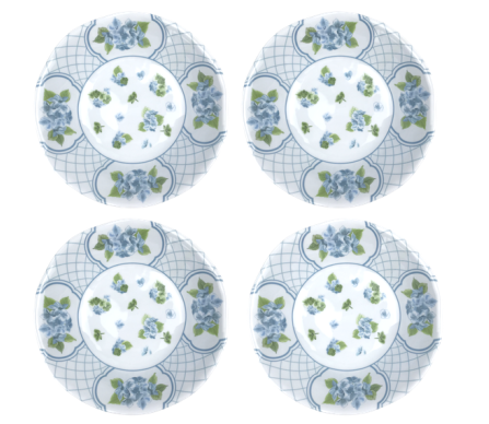 Beautiful set of Hydrangea Garden soup bowls (set of four)