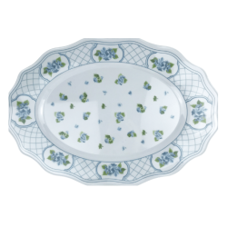 Beautiful Hydrangea Garden large serving platter (blue)
