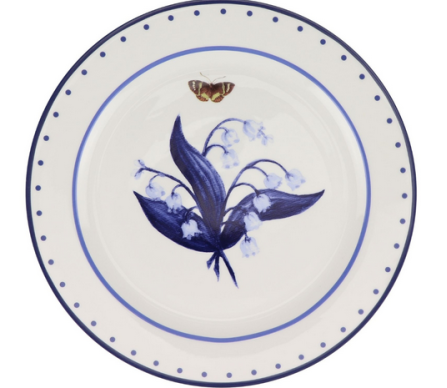 New Lily of the Valley 11" dinner plate (blue)
