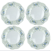 Beautiful set of Hydrangea Garden dinner plates (green)