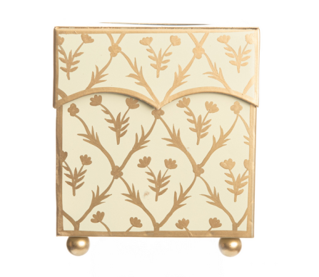 Beautiful ivory/gold scalloped tissue box