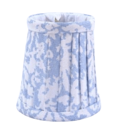 Gorgeous pleated soft blue leaf sconce shade