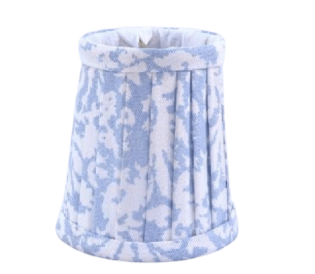 Gorgeous pleated soft blue leaf sconce shade