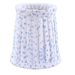 Gorgeous pleated soft blue dot sconce shade