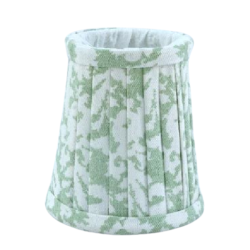 Stunning pleated soft green/white leaf small sconce shade