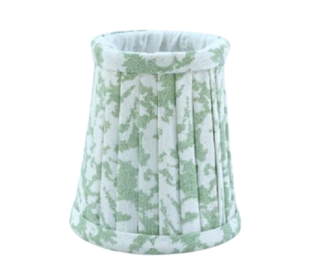 Stunning pleated soft green/white leaf small sconce shade