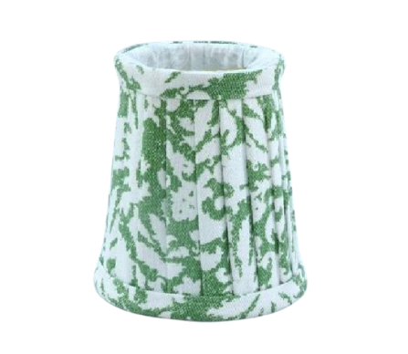 Stunning pleated fresh green/white leaf small sconce shade