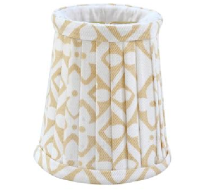 Stunning pleated tan/white floral small sconce shade