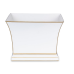 Chic ivory/gold tole flared planter (2 sizes)