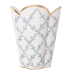Stunning new trellis wastepaper basket and tissue set (blue and white)