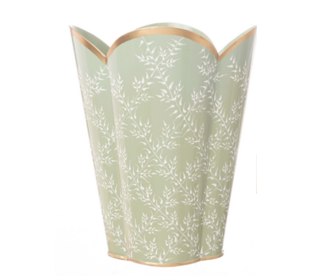 Stunning new trellis wastepaper basket (soft green) 