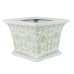 Beautiful soft green square floral container