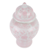 Fabulous pink floral ginger jar (small)