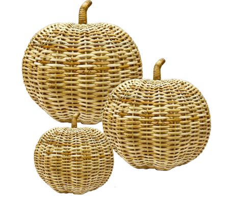 Fabulous wicker pumpkins (3 sizes)