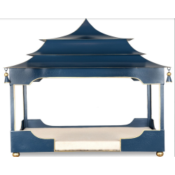 Fabulous extra large pagoda dog bed (navy)