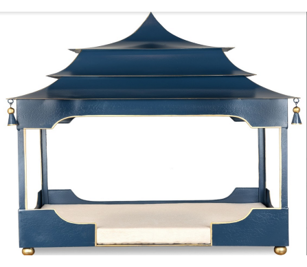 Fabulous extra large pagoda dog bed (navy)