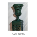 Incredible cast aluminum fretwork urn and pedestal (four colors)