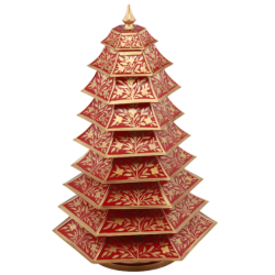 Fabulous red/gold chinoiserie Christmas tree 