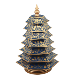Fabulous navy/gold chinoiserie Christmas tree 