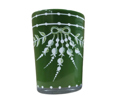 Stunning new lily of the valley glasses/vase (green)