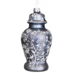 Stunning new pearlized blue ginger jar ornament 