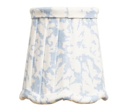 Gorgeous scalloped sconce shade (soft blue)