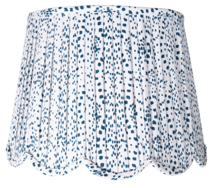 Stunning new scalloped pleated lampshade (navy) 