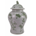 Beautiful new large floral and vine jar (green)