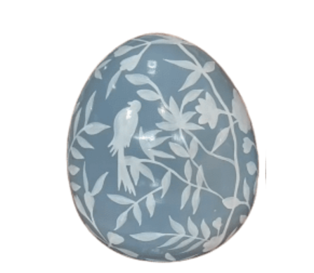 Stunning soft blue chinoiserie egg
