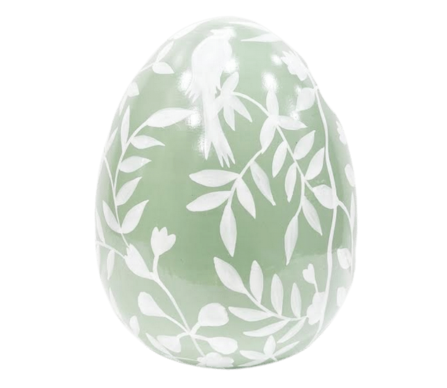 Stunning soft green chinoiserie egg 