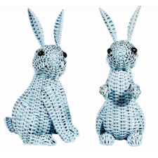 Fabulous 11.5" wicker bunnies (pale blue)