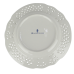 Stunning new 8.75" pierced embossed dinner plate (white)