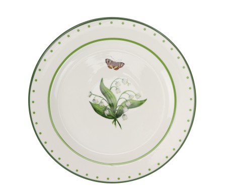 New Lily of the Valley 10" luncheon/dinner plates (green) 