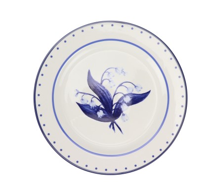 New Lily of the Valley 10" luncheon plates (blue)