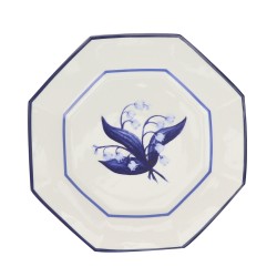 New Lily of the Valley 8" octagonal salad plates (blue)
