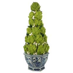 Amazing artichoke cone topiary