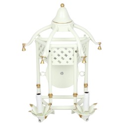 Pagoda Sconce in Pale Green and Gold