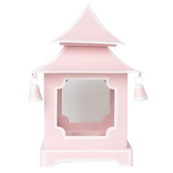 Incredible new medium pagoda hurricane in elegant pale pink/white