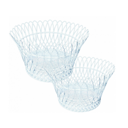 Beautiful new white French wire basket/ planter (2 sizes)