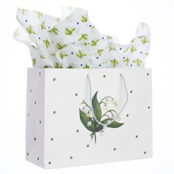 Elegant Lily of the Valley tote bag (set of 2- green)