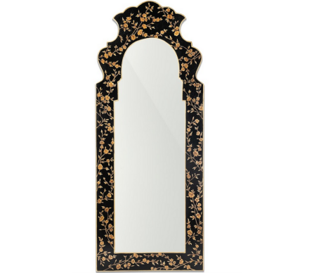 Incredible cherry blossom tall mirror (black and gold)