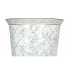 Incredible new bamboo/floral blue/ivory chinoiserie floor planters (3 sizes)