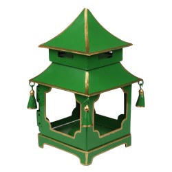 Gorgeous new pagoda hurricane moss green/gold